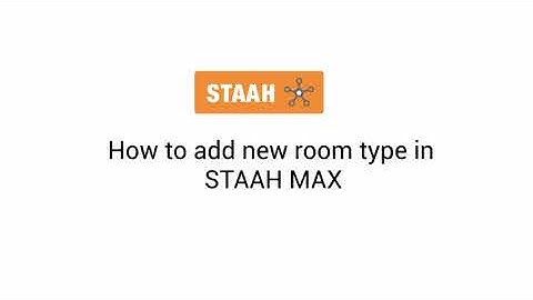 How to add new room type in STAAH MAX