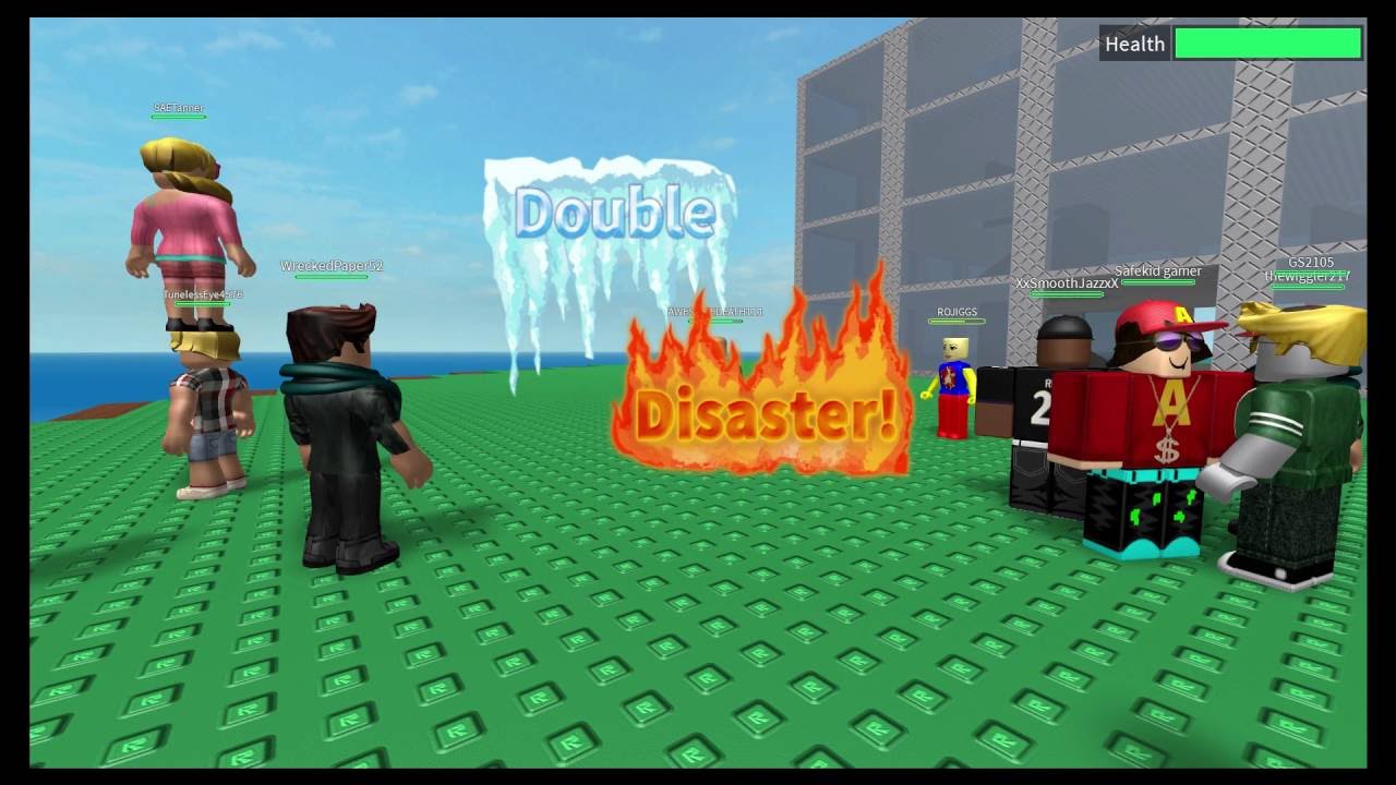 Roblox Natural Disaster Survival Sky Tower Double Disaster Sandstorm Thunder Storm Youtube - lego roblox disaster videos