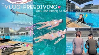 Vlog freediving 🤿 | พาเรียนดำน้ำ🪸🫧ฟรีไดฟ์🐳ไปออกทริปดูฉลามวาฬ🌊