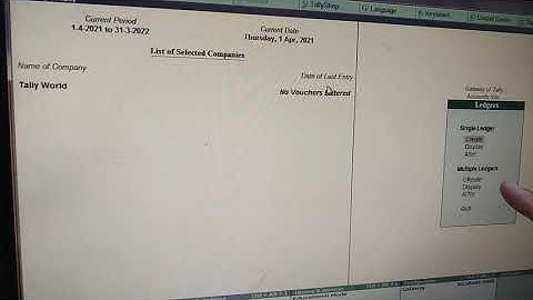 Multiple Ledger in Tally ERP 9 with GST