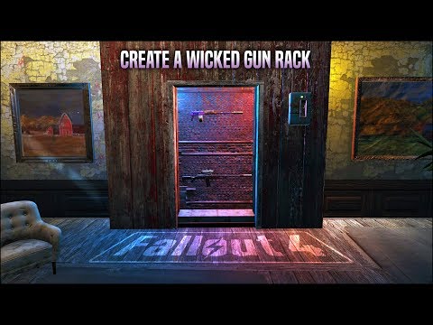 An Automatic Backlit Gun Rack Display 🔫 Fallout 4 No Mods Shop Class