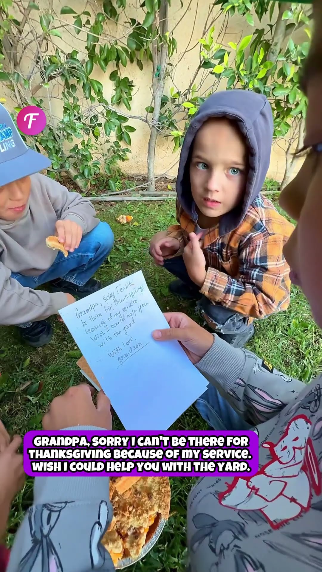 Grandkids Step In After a Soldier’s Touching Thanksgiving Letter #shorts