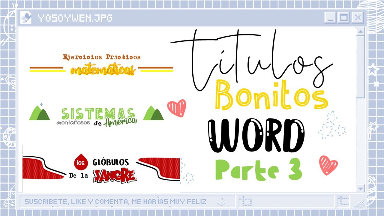 TÍTULOS BONITOS EN WORD 🖥️✏️| Part 3 | APUNTES BONITOS DIGITALES - thptnganamst.edu.vn