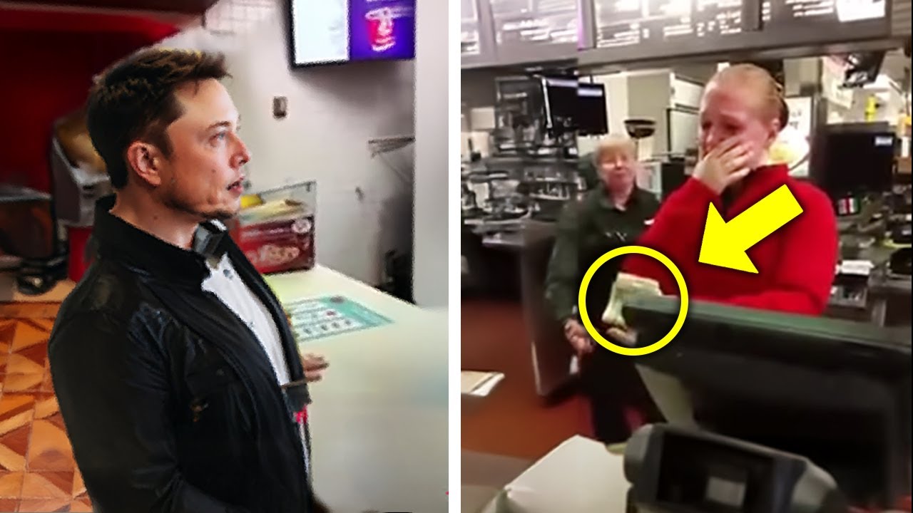 Elon Musk Stops Cold When He Hears McDonald's Cashier Can't Afford Gift For Daughter & Does THIS