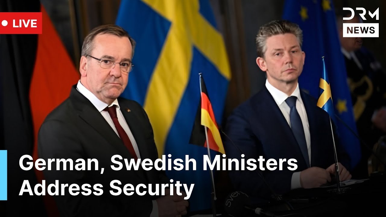 LIVE: German and Swedish Defence Ministers Hold Joint Presser, Address ...