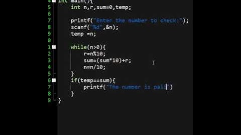 check if number is palindrome or not   C programming #shorts #short #programming #coding #hashcoder