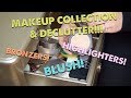 MAKEUP COLLECTION &amp; DECLUTTER | BRONZERS BLUSH HIGHLIGHTERS ETC
