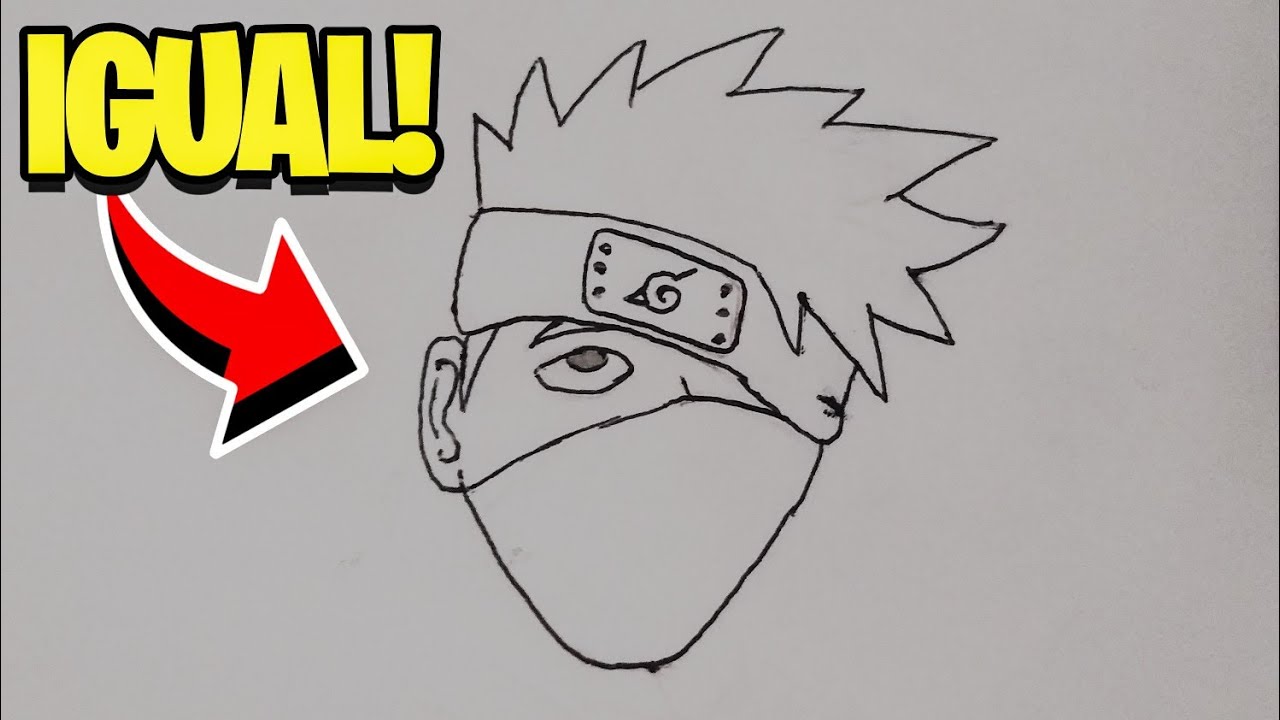 Como Desenhar o KAKASHI, NARUTO, FÁCIL