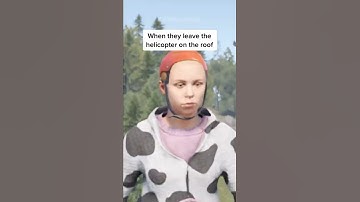 When they leave their helicopter on the roof🤣 | Rust Funny #shorts