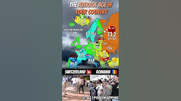 The Average Age In Your Country #mapping #map #shorts #popular #fyp