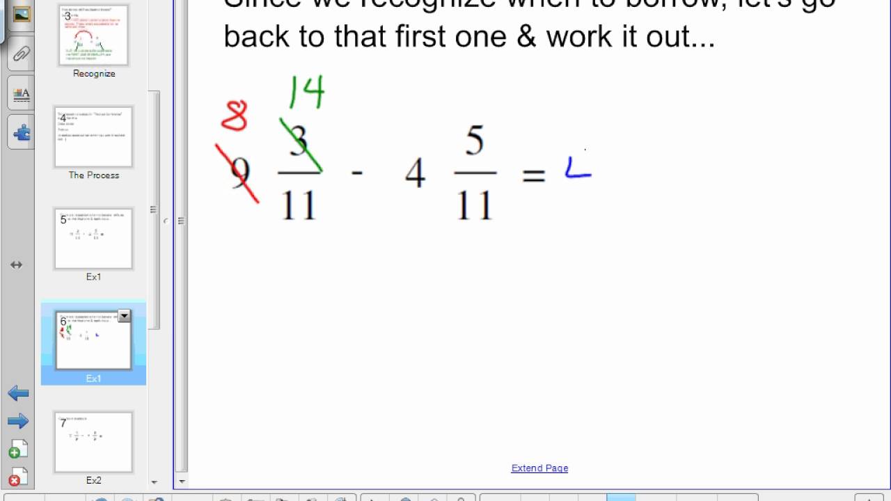 subtracting-mixed-numbers-with-borrowing-example-1-youtube