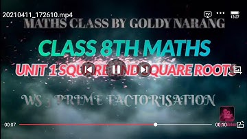 CLASS 8TH/MATHS/DAV/UNIT 1/SQUARE AND SQUARE ROOTS/WS 3/SUM NO 2 TO 4/PRIME FACTORISATION/Part 5