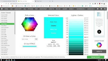 Finding HTML colour codes