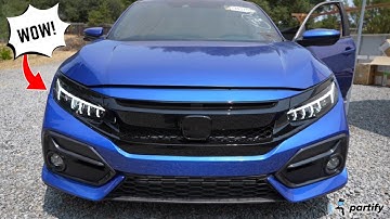 Honda Civic Front Bumper & Type-R Grill Install! - 10th Gen Honda Civic Si Rebuild