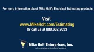 Mike Holt explains his Illustrated Guide to Electrical Estimating