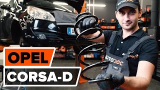 Como substituir molas de suspensão dianteira no OPEL CORSA D [TUTORIAL AUTODOC]