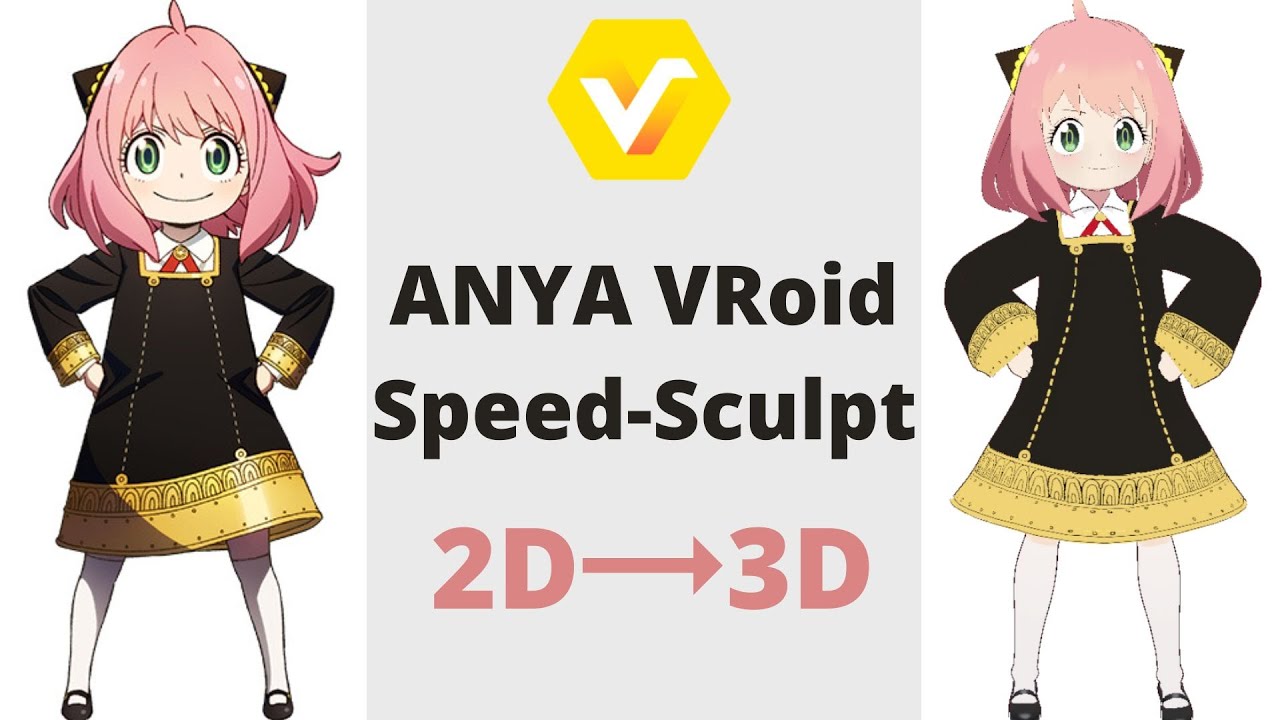Vroid】Speed paint Anya |Transfer 2D to 3D |#SPYFAMILY 【Moe Bun