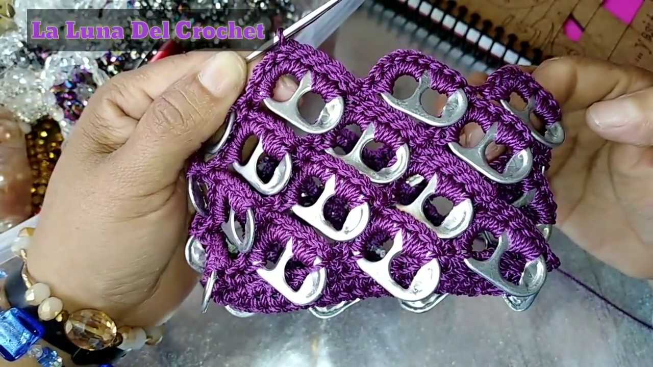 Monedero a Crochet Con Anillas De Lata/LA LUNA DEL CROCHET - YouTube