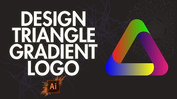 How to Design Triangle gradient logo in Adobe Illustrator | Triangle gradient logo in Ai