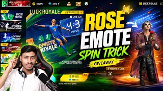 Secret Trick 🔥💎 | New Emote Royale Spin | Rose Emote Kitne Diamond Me Niklega | Free Fire New Event