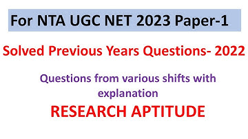2022 PYQs Solution Paper 1| Dr Triptii | Paper 1 NTA UGC NET 2023 |Global Online | Research Attitude