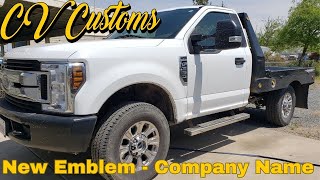 How to remove and replace Emblem - F350 gets Ikonic emblem with company name and LED lighting by CV customs 619 views 11 months ago 10 minutes, 58 seconds