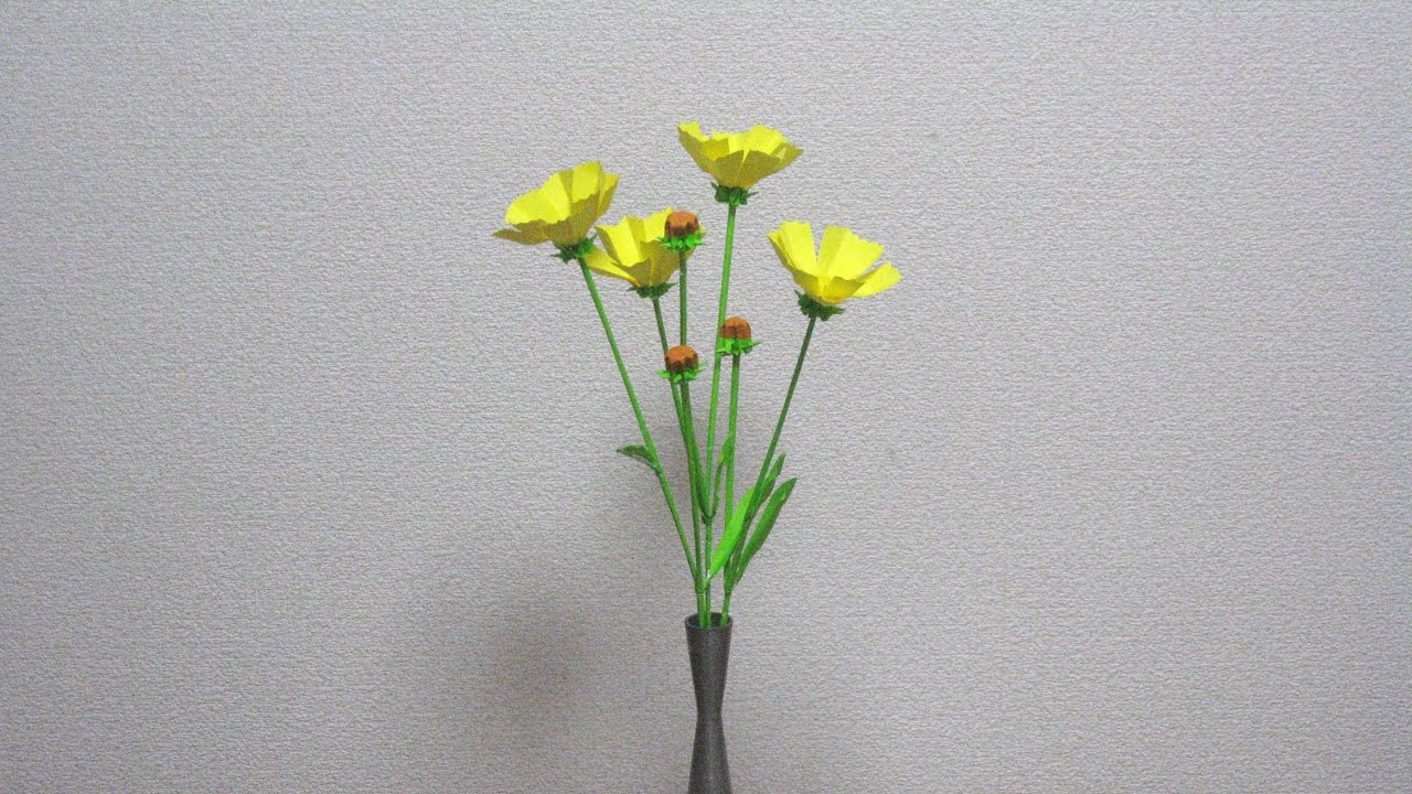 季節の花【折り紙アート】～折り方説明～　オオキンケイギクを折り紙で作ってみた。