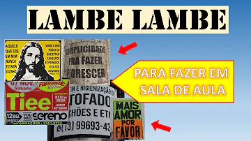 Como é feito o Lambe-lambe?