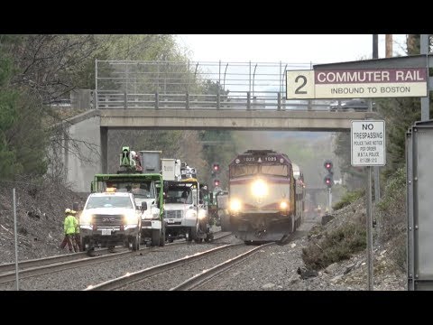 MBTA / Amtrak - Westborough - Trains Arrive From Both Directions