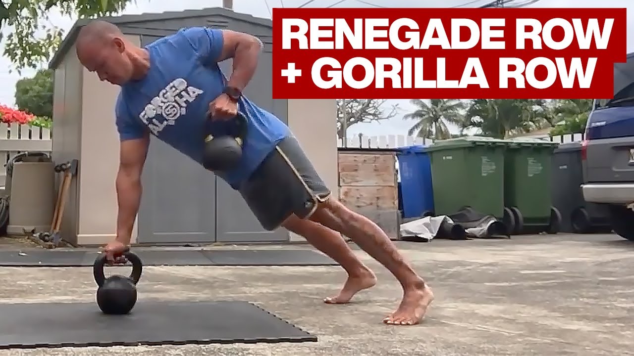 Renegade Row + Gorilla Row kettlebell workout routines pdf