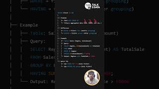 15. HAVING Clause in SQL | WHERE vs HAVING | SQL Group By Explained in 1 Minute | Talk 2 Data