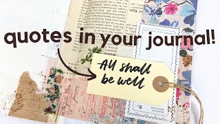 How I use quotes in my junk journal (my top tips!) ✨