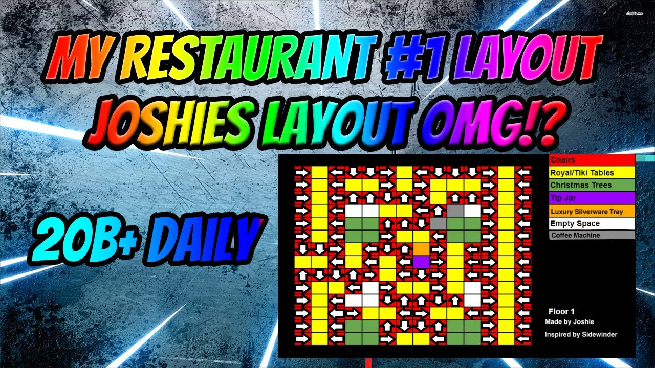 💸MY RESTAURANT OP LAYOUT 20B+ DAILY!? Joshies layout (roblox) YouTube