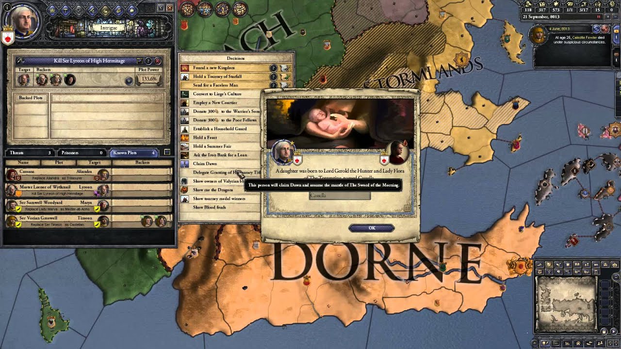 Crusader kings 2 game of thrones mod house dayne pt 24 youtube