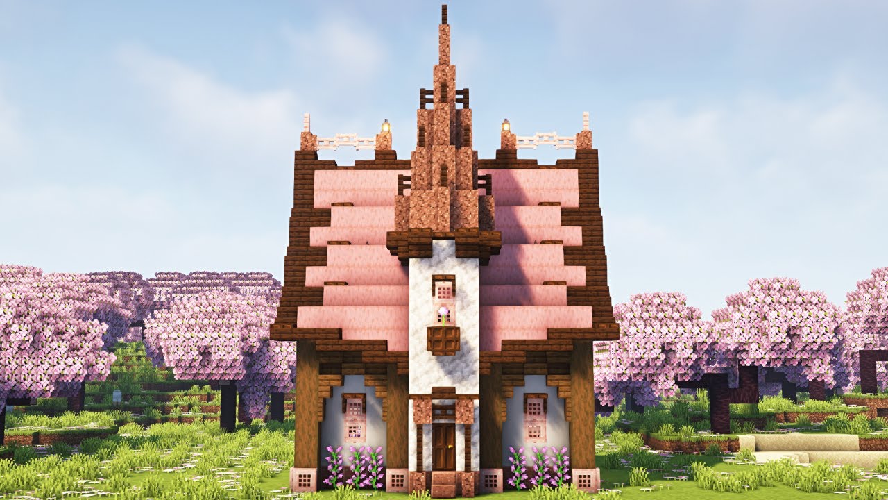 🌸Casa de Cerejeira🌸 #minecraft #fy #minecraftbuilding #minecraftbuil