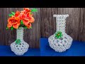 How to make  flower vase at home  beaded flower vase  flower pot  flower stand  fuldani p22