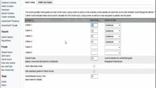 PowerSchool - How to Adjust the Term in the Quick Lookup Screen
