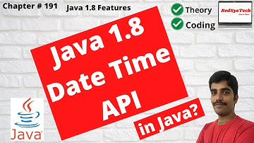 # 191 java date time api java 8 | java date time api | Java 8 Date Time API | java 8 | RedSysTech