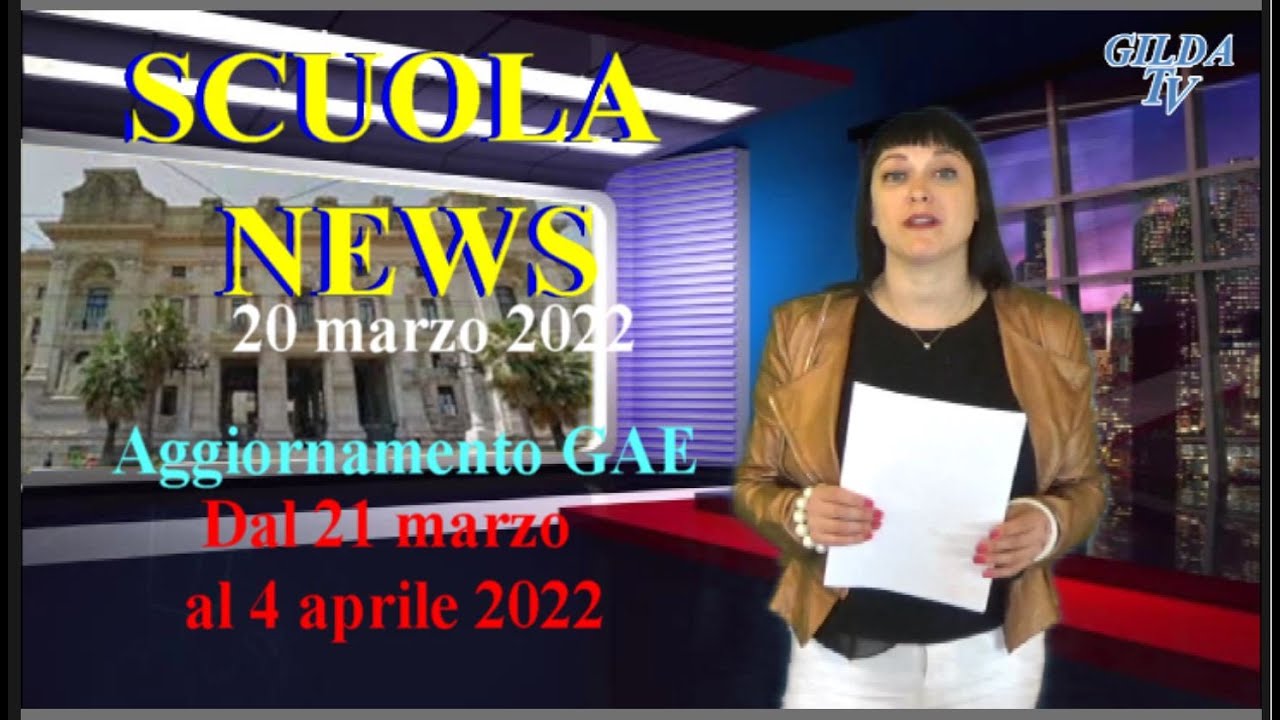APPUNTAMENTO GILDA TV: NEWS SCUOLA, AGGIORNAMENTO GAE