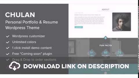 Chulan - Personal Portfolio & Resume Theme Free Download