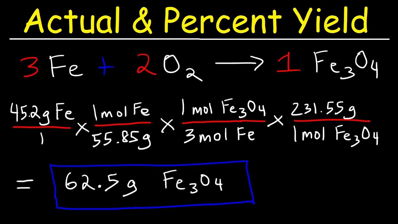 How To Calculate The Percent Yield and Theoretical Yield