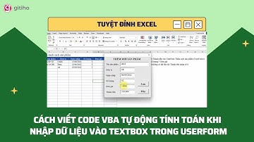 Tự động tính toán khi nhập dữ liệu vào Textbox trong Userform