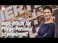 „Schluss mit der Impfpflicht-Debatte!“ | Sahra Wagenknecht bei Viertel nach Acht