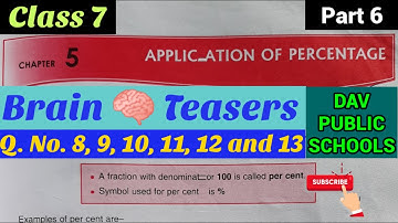 DAV maths class 7 chapter 5 brain 🧠 teasers Part 6