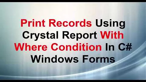 C# Using where condition printing data in crystal reports in C# (Search In Crystal Reports))