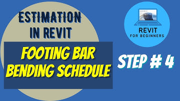 Bar bending schedule for footings | Estimation in Revit Step 4 of 7 | Revit for beginners