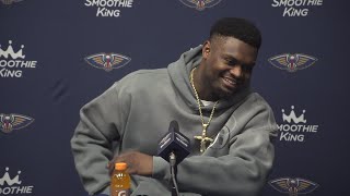 Zion Williamson on being available this season | Pelicans Postgame 2\/14\/24
