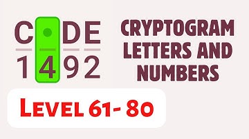 Cryptogram Letters and Numbers  | Level 61-80 | [Answers]