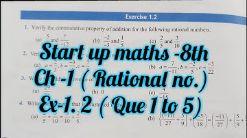 viva education start up mathematics class 8 ex 1.2 | rational number | addition of rational numbers