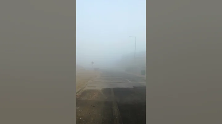 One foggy day in Khalifa City A, Abu Dhabi